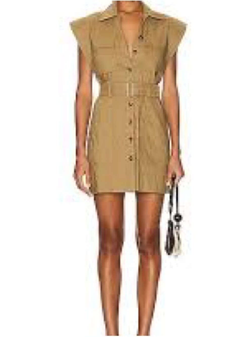 A.L.C. Ava Mini Utility Dress in Toffee Brown Size: 2